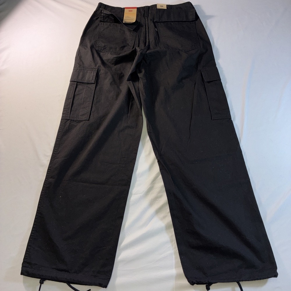 Levi's 94 Baggy Wide Leg Cargo Pants Women's W30 L32 Black NWT - Picture 12 of 14